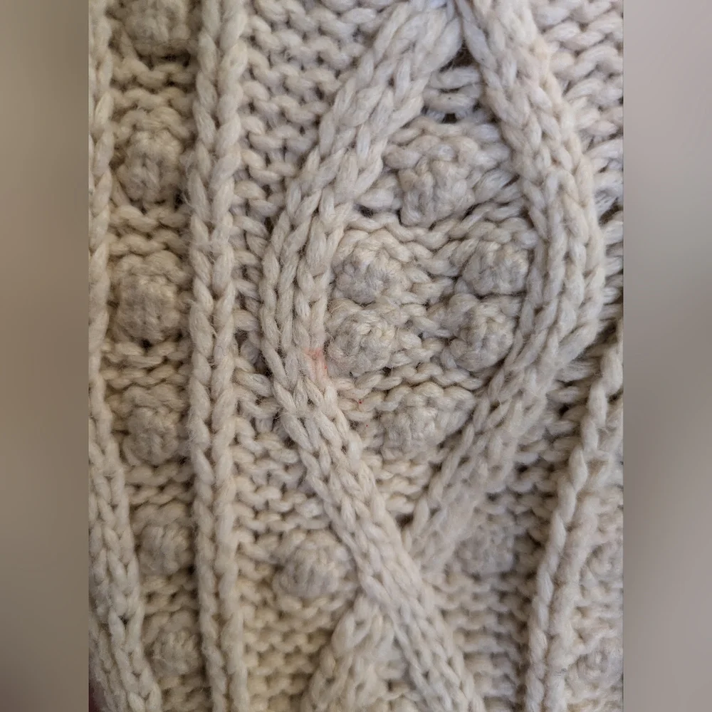 La Vie Revecca Taylor Cable Knit Striped Sweater Size